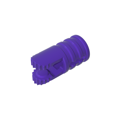 Gobricks,Hinge Cylinder 1 x 2 Locking with 2 Click Fingers and Axle Hole, 9 Teeth