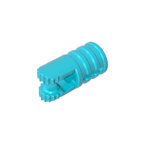 Gobricks,Hinge Cylinder 1 x 2 Locking with 2 Click Fingers and Axle Hole, 9 Teeth