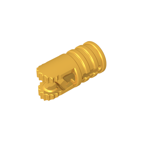 Gobricks,Hinge Cylinder 1 x 2 Locking with 2 Click Fingers and Axle Hole, 9 Teeth
