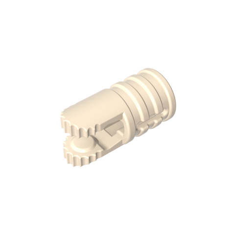 Gobricks,Hinge Cylinder 1 x 2 Locking with 2 Click Fingers and Axle Hole, 9 Teeth