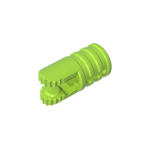 Gobricks,Hinge Cylinder 1 x 2 Locking with 2 Click Fingers and Axle Hole, 9 Teeth