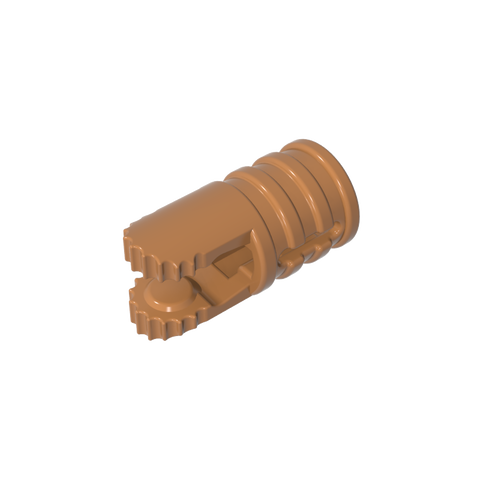 Gobricks,Hinge Cylinder 1 x 2 Locking with 2 Click Fingers and Axle Hole, 9 Teeth