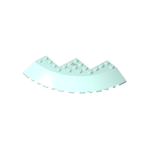 Gobricks,Brick Round Corner 10 x 10 with Slope 33° Edge, Axle Hole, Facet Cutout,58846
