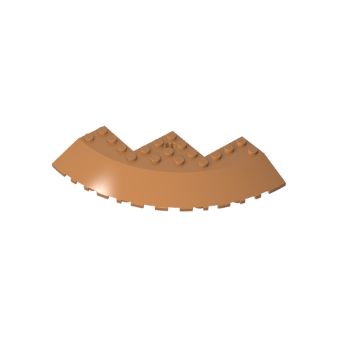Gobricks,Brick Round Corner 10 x 10 with Slope 33° Edge, Axle Hole, Facet Cutout,58846