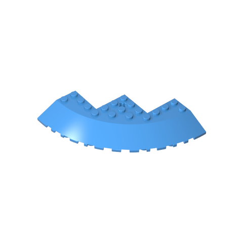 Gobricks,Brick Round Corner 10 x 10 with Slope 33° Edge, Axle Hole, Facet Cutout,58846
