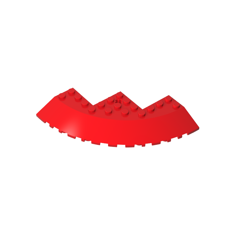 Gobricks,Brick Round Corner 10 x 10 with Slope 33° Edge, Axle Hole, Facet Cutout,58846