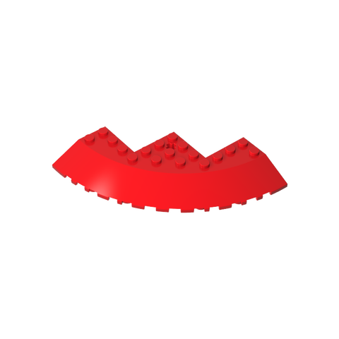 Gobricks,Brick Round Corner 10 x 10 with Slope 33° Edge, Axle Hole, Facet Cutout,58846