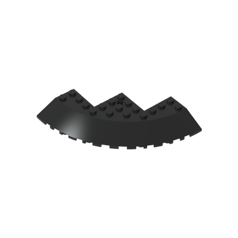 Gobricks,Brick Round Corner 10 x 10 with Slope 33° Edge, Axle Hole, Facet Cutout,58846
