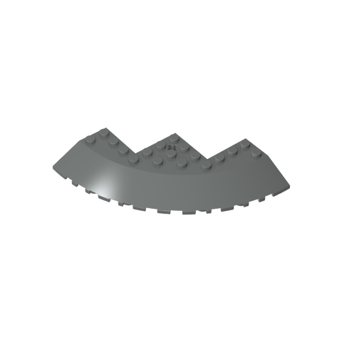 Gobricks,Brick Round Corner 10 x 10 with Slope 33° Edge, Axle Hole, Facet Cutout,58846