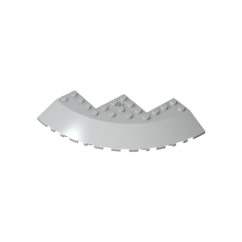 Gobricks,Brick Round Corner 10 x 10 with Slope 33° Edge, Axle Hole, Facet Cutout,58846