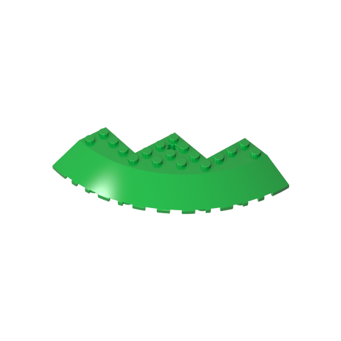Gobricks,Brick Round Corner 10 x 10 with Slope 33° Edge, Axle Hole, Facet Cutout,58846