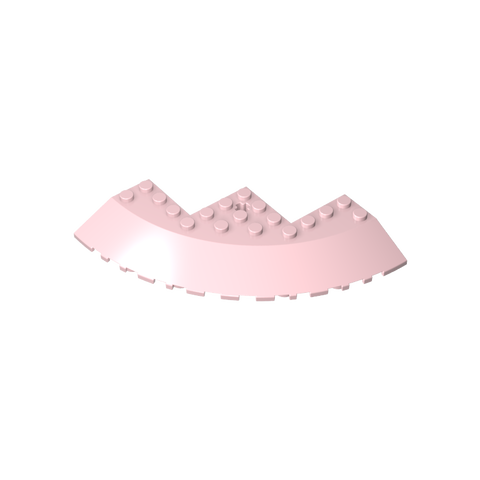 Gobricks,Brick Round Corner 10 x 10 with Slope 33° Edge, Axle Hole, Facet Cutout,58846