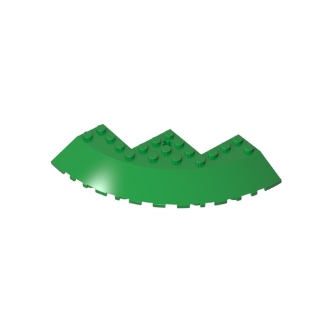 Gobricks,Brick Round Corner 10 x 10 with Slope 33° Edge, Axle Hole, Facet Cutout,58846