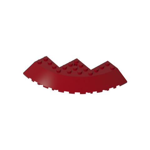 Gobricks,Brick Round Corner 10 x 10 with Slope 33° Edge, Axle Hole, Facet Cutout,58846