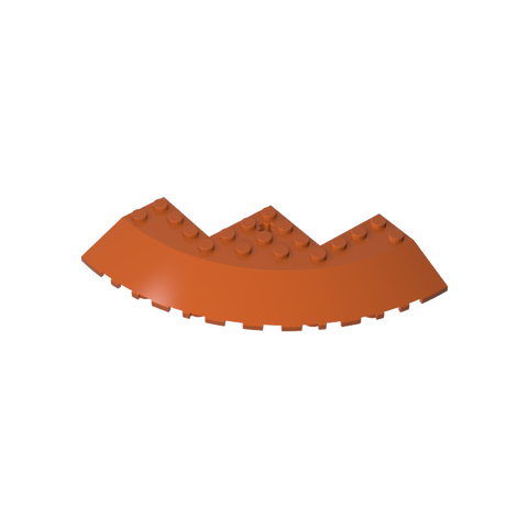 Gobricks,Brick Round Corner 10 x 10 with Slope 33° Edge, Axle Hole, Facet Cutout,58846