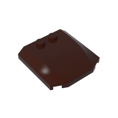 Gobricks,Slope Curved 4 x 4 x 2/3 Triple Curved with 2 Studs,45677