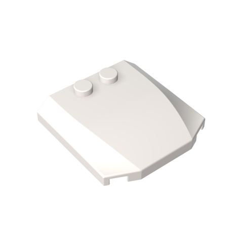 Gobricks,Slope Curved 4 x 4 x 2/3 Triple Curved with 2 Studs,45677