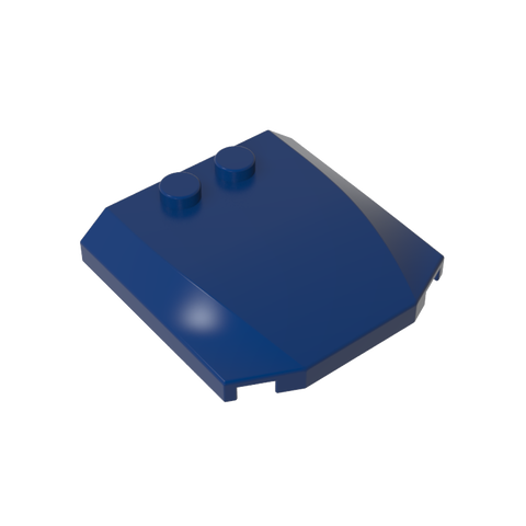 Gobricks,Slope Curved 4 x 4 x 2/3 Triple Curved with 2 Studs,45677