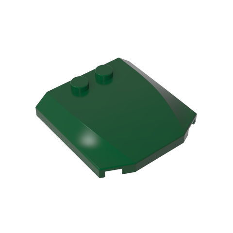 Gobricks,Slope Curved 4 x 4 x 2/3 Triple Curved with 2 Studs,45677
