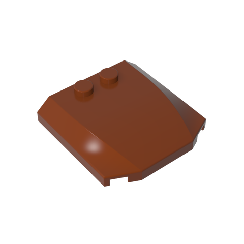 Gobricks,Slope Curved 4 x 4 x 2/3 Triple Curved with 2 Studs,45677