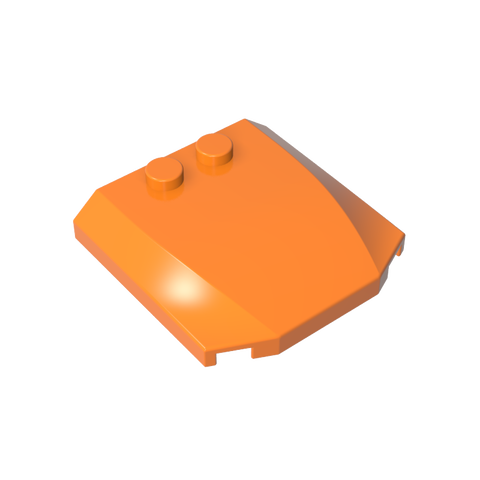 Gobricks,Slope Curved 4 x 4 x 2/3 Triple Curved with 2 Studs,45677