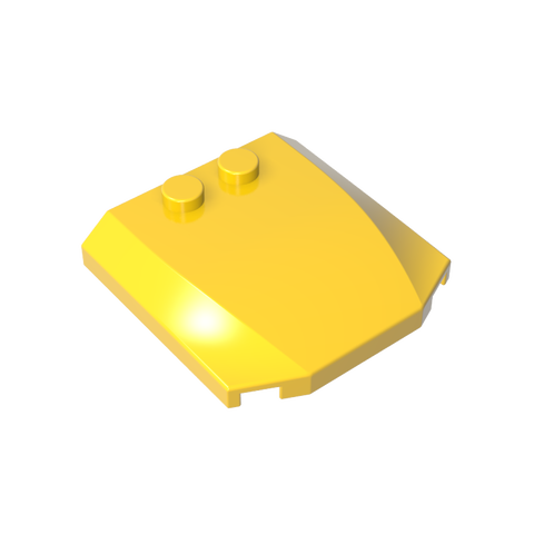 Gobricks,Slope Curved 4 x 4 x 2/3 Triple Curved with 2 Studs,45677