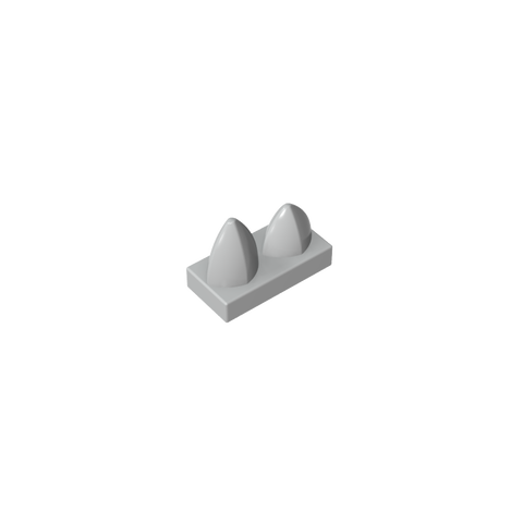 Gobricks,Plate 1 x 2 Special with Two Vertical Teeth,15209