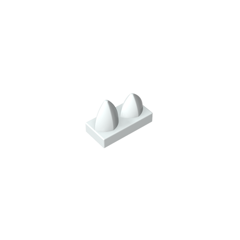 Gobricks,Plate 1 x 2 Special with Two Vertical Teeth,15209