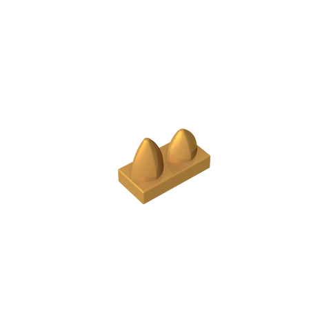 Gobricks,Plate 1 x 2 Special with Two Vertical Teeth,15209