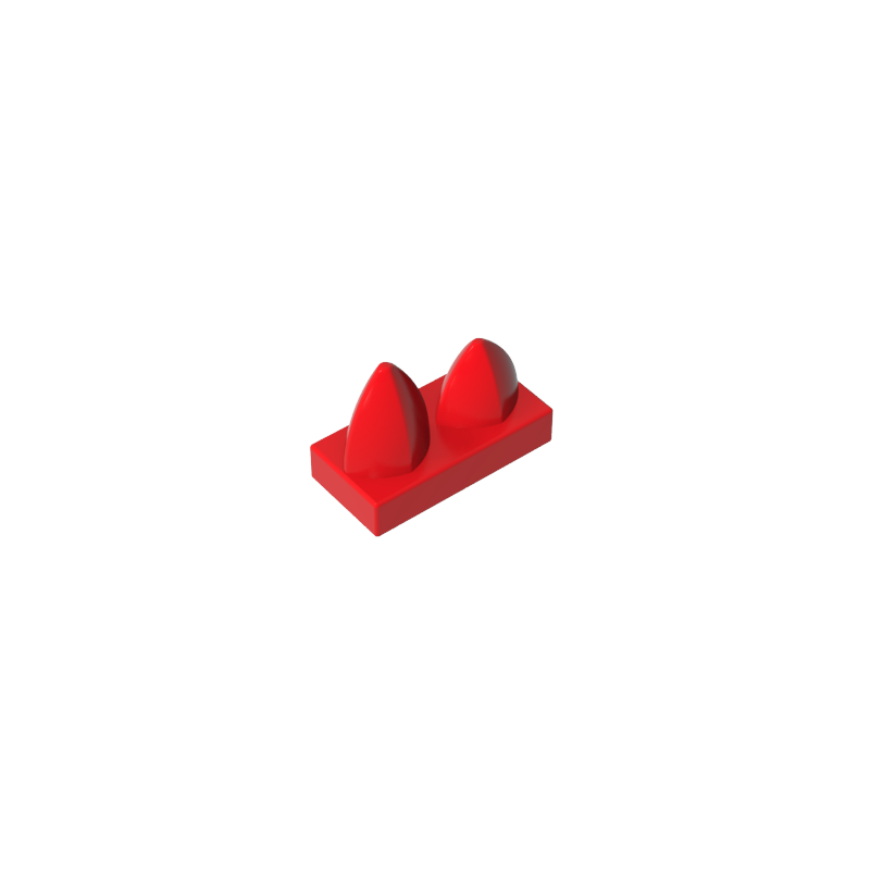 Gobricks,Plate 1 x 2 Special with Two Vertical Teeth,15209