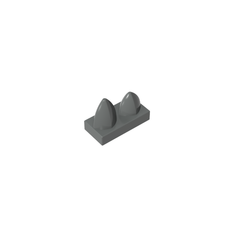 Gobricks,Plate 1 x 2 Special with Two Vertical Teeth,15209