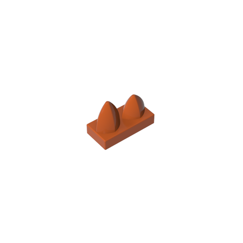 Gobricks,Plate 1 x 2 Special with Two Vertical Teeth,15209