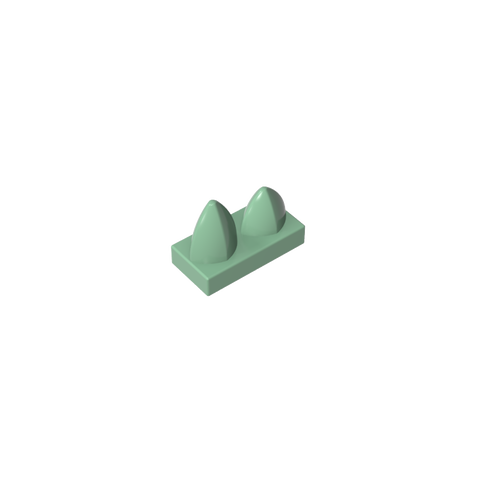 Gobricks,Plate 1 x 2 Special with Two Vertical Teeth,15209
