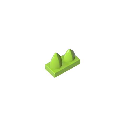 Gobricks,Plate 1 x 2 Special with Two Vertical Teeth,15209