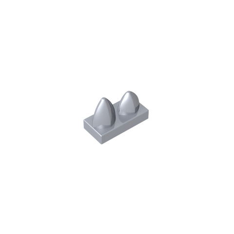 Gobricks,Plate 1 x 2 Special with Two Vertical Teeth,15209