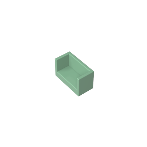 Gobricks,Panel 1 x 2 x 1 with Rounded Corners and 2 Sides,23969,35387,35391