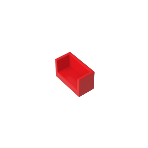 Gobricks,Panel 1 x 2 x 1 with Rounded Corners and 2 Sides,23969,35387,35391