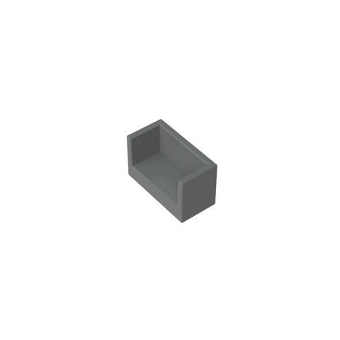Gobricks,Panel 1 x 2 x 1 with Rounded Corners and 2 Sides,23969,35387,35391
