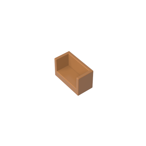 Gobricks,Panel 1 x 2 x 1 with Rounded Corners and 2 Sides,23969,35387,35391