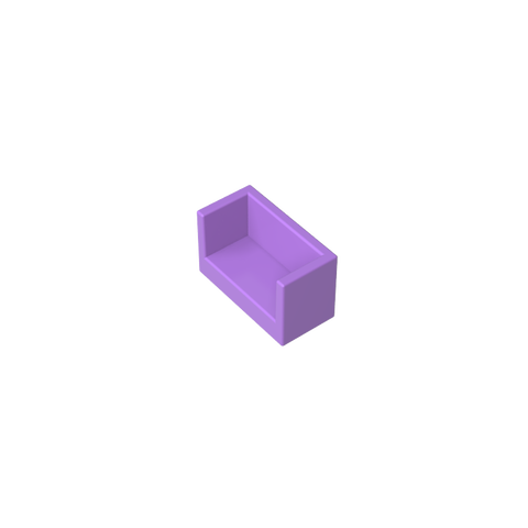 Gobricks,Panel 1 x 2 x 1 with Rounded Corners and 2 Sides,23969,35387,35391