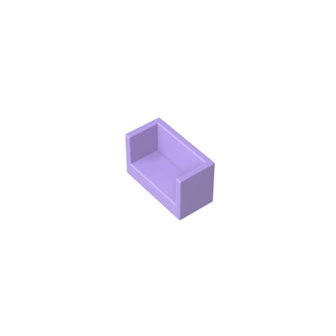 Gobricks,Panel 1 x 2 x 1 with Rounded Corners and 2 Sides,23969,35387,35391
