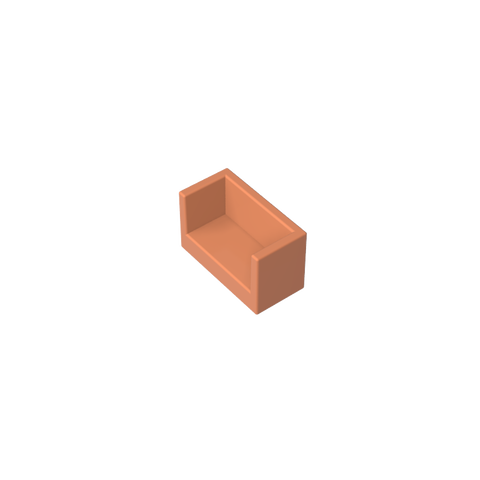 Gobricks,Panel 1 x 2 x 1 with Rounded Corners and 2 Sides,23969,35387,35391