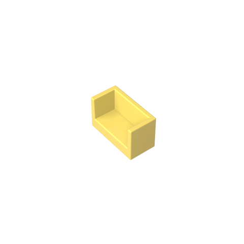 Gobricks,Panel 1 x 2 x 1 with Rounded Corners and 2 Sides,23969,35387,35391