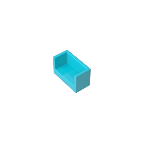 Gobricks,Panel 1 x 2 x 1 with Rounded Corners and 2 Sides,23969,35387,35391