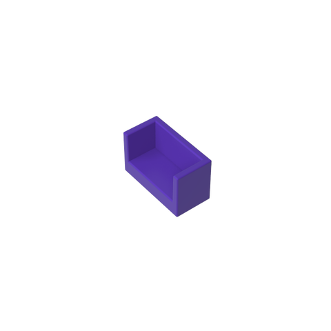 Gobricks,Panel 1 x 2 x 1 with Rounded Corners and 2 Sides,23969,35387,35391