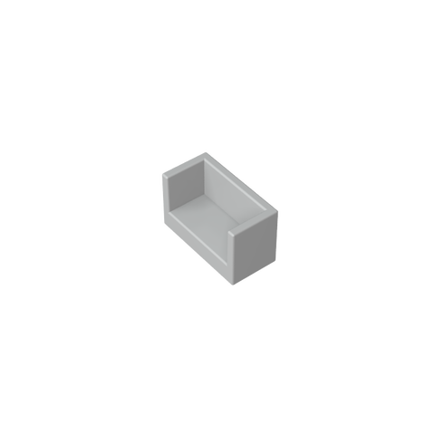 Gobricks,Panel 1 x 2 x 1 with Rounded Corners and 2 Sides,23969,35387,35391