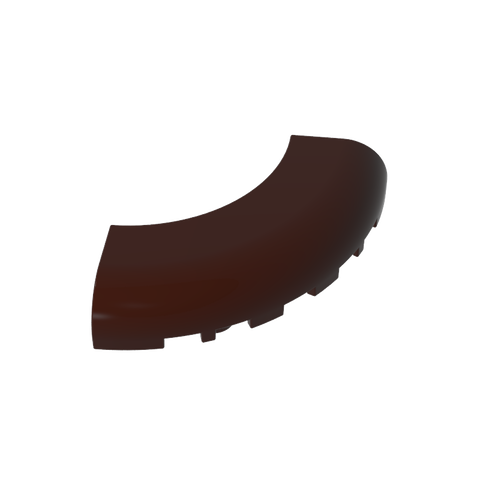 Gobricks,Brick Round Corner 5 x 5 x 1 with Bottom Cut Outs [No Studs] [1/4 Arch],24599