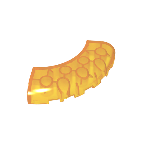 Gobricks,Brick Round Corner 5 x 5 x 1 with Bottom Cut Outs [No Studs] [1/4 Arch],24599