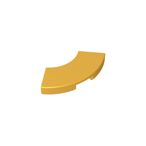 Gobricks,Tile 2 x 2 Curved, Macaroni,27925,78560