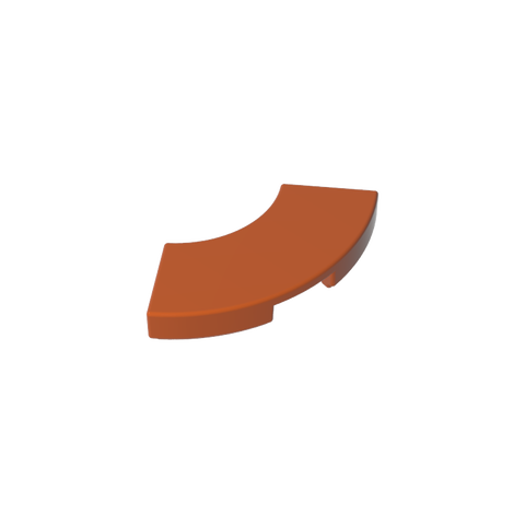 Gobricks,Tile 2 x 2 Curved, Macaroni,27925,78560